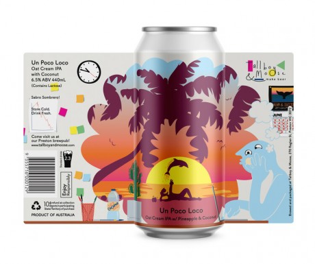 Image of Tallboy & Moose Un Poco Loco Oat Cream IPA with Coconut