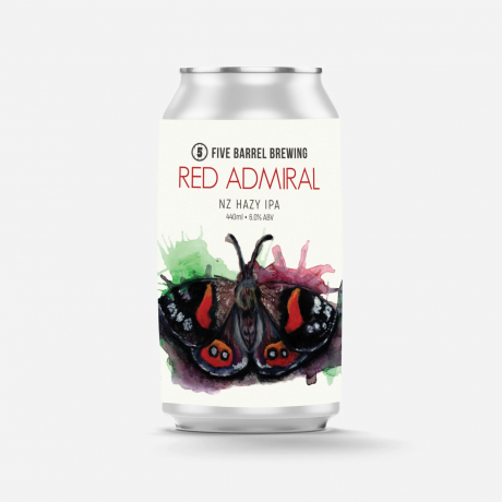 Image of Five Barrel Red Admiral NZ Hazy IPA